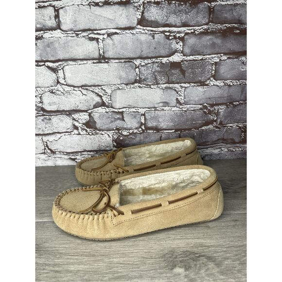 Minnetonka Cally Suede Faux Fur Lined Slip On Slippers Women Sz 10M US/41EU 4052 - Picture 16 of 16